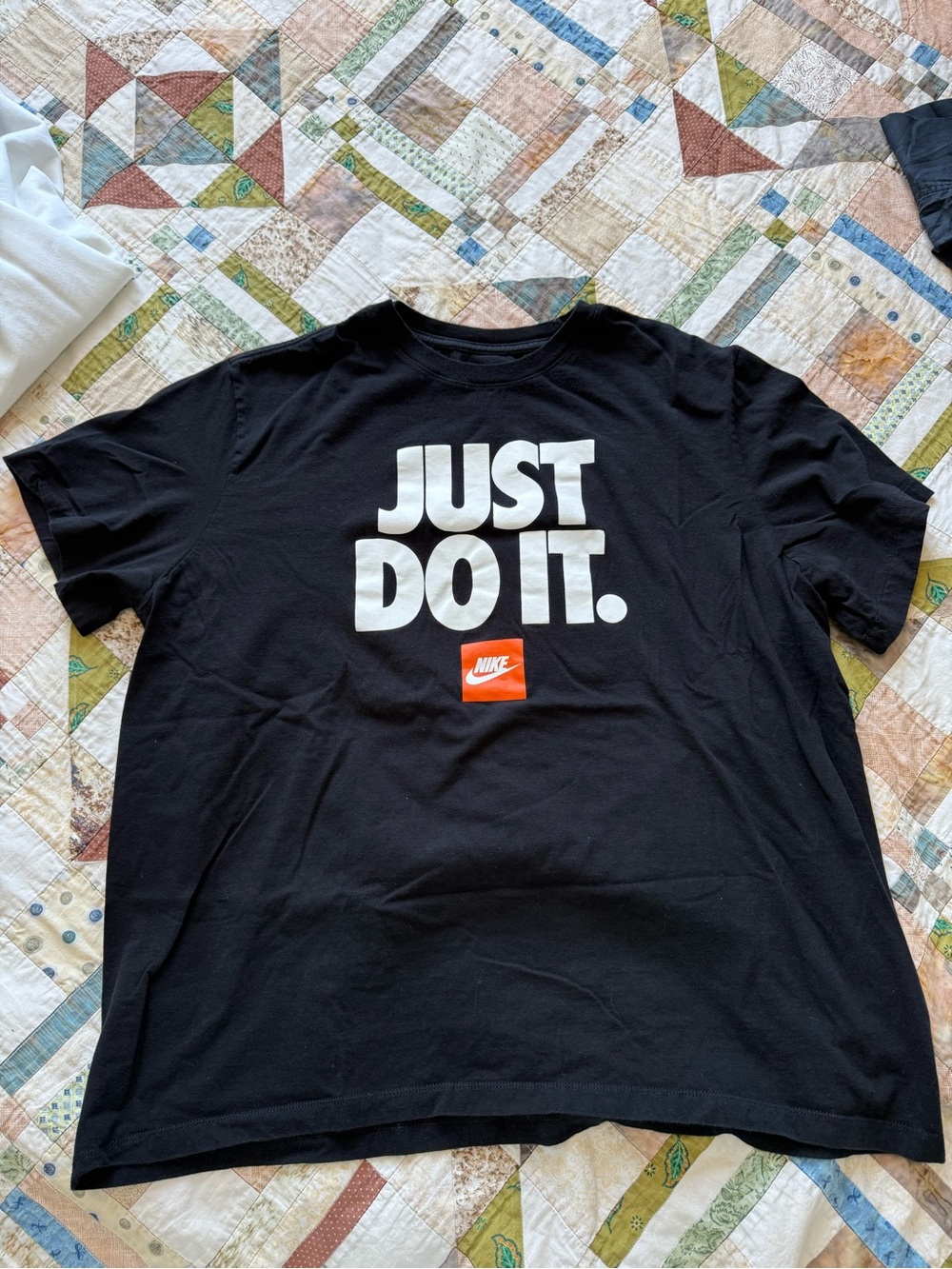 Nike Black Tee with White Bold Logo